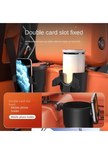 Xuweiwei Black Çok Amaçlı Araç Bardak Askısı Kancası - Dayanıklı Plastik Telefon Su Şişesi Havalandırma Depolama İçin