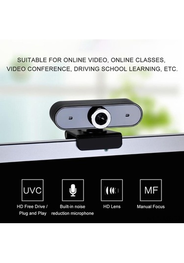 Novahub Usb Bilgisayar Kamerası: Mikrofonlu, 360 Dönüşlü, Otomatik Renk Düzenleyici Hd Video Konferans Cihazı