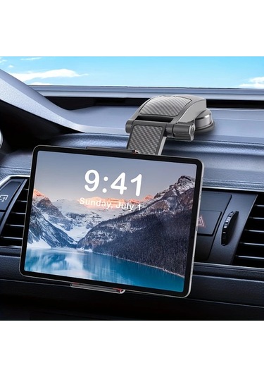 Primepickings Black Titreşim Önleyici Araç Telefon Tutucu Ayarlanabilir 4.7-12 İnç Akıllı Telefon Tablet İçin Güçlü Emici Kupa Abs