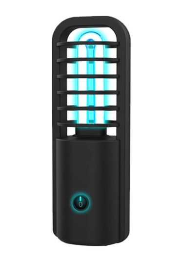 Uv Işık Şarj Edilebilir Ultraviole Işık Taşınabilir Uv Lamba Ultraviole Ve Ozon Temizleme Işığı Mobil Ultraviole Lamba Siyah