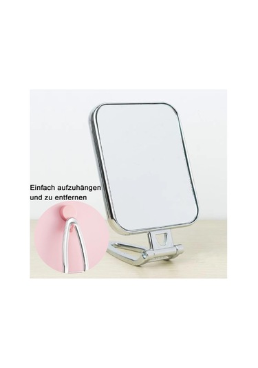 Gaman Dikdörtgen 2X Katlanabilir Masaüstü Makyaj Aynası Gümüş