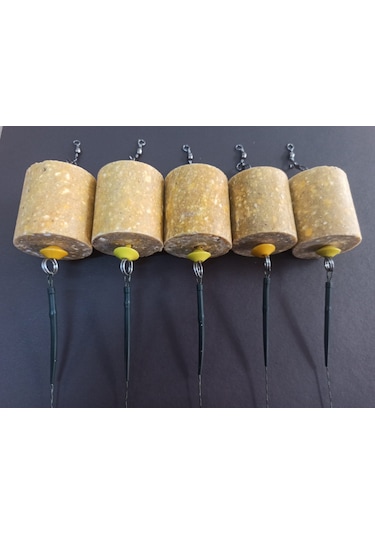 Sazan Rig Küspe Aparatlı Çift Renkli Mısır Rig Takımı 5’li Set