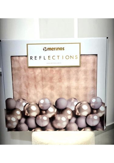 Nivemeshome Reflections Pudra 3 Parça Battaniye Seti Merinos Pudra