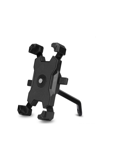 Yifomall Motorcycle Bisiklet Telefon Tutucu Siyah Pla-02 Ayna Tabanlı 360 Döner Saçma Giderici Hızlı Kilitleme Siyah