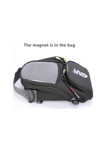 Motion003 1 Adet Gıvı9527 Motosiklet Yakıt Çantası Mobil Telefon Navigasyon Tankı Çok Fonksiyonlu Küçük Yağ Rezervuar Paketi 1 Pcs 20l Black