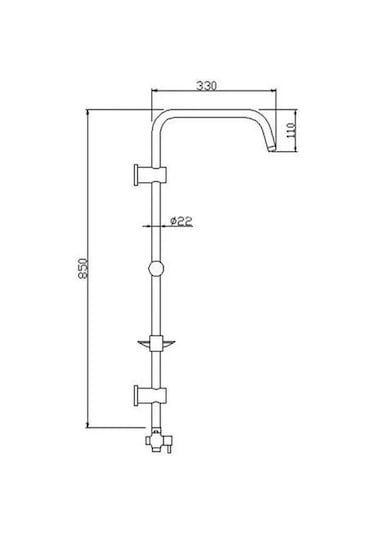 Tema Rain Tetra Tepe Duş Seti Mat Siyah