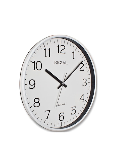 Regal 0250 WW  İnce Çerçeve Slim Duvar Saati Beyaz