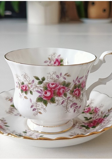Bone China England Lavender Rose Antıque Tea Cup & Saucer 160 Ml Lavanta