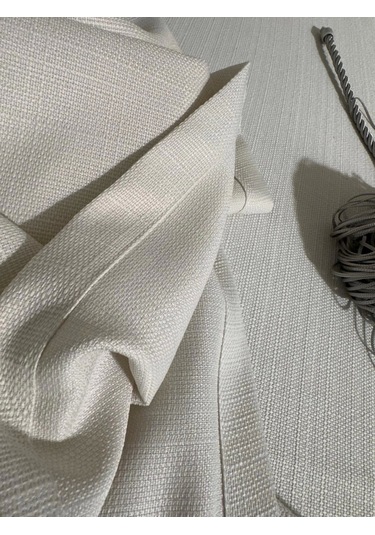 Nivemeshome Krem 140x220 Keten Masa Örtüsü Krem