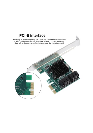 Konesam Pcı-e'den Sata3.0'a 4 Portlu Genişletme Kartı - Arka Bağlantı, 4u/2u Evrensel, Büyük Isıtıcı, Kaliteli Veri Transferi