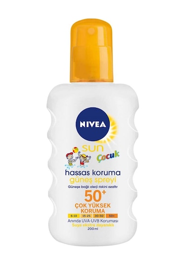 Nivea Sun Spf 50+ Çocuk Hassas Koruma Güneş Spreyi 200 ML