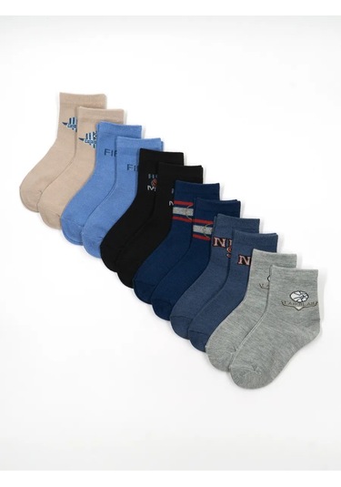 Deo Çocuk Erkek Çorap Seti 12 Çift Pamuk 455811359 Açık Gri