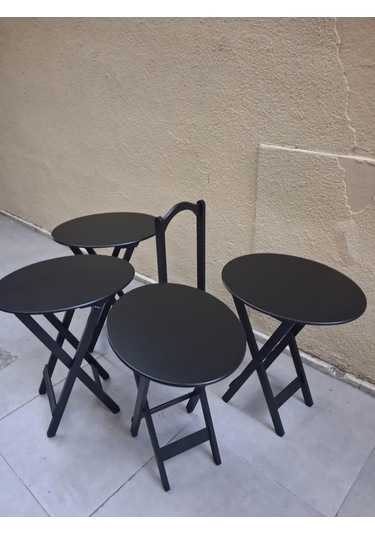 Zigon Çanta Oval 90540 Dörtlü Model Ahşap Mdf Parlak Siyah Lake El Yapımı Siyah