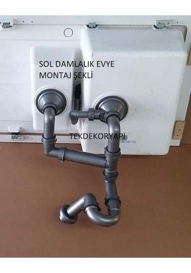Dominox Granit Eviye Sifonu Takımı 1.5Göz TekaFranke Blonco Sifo