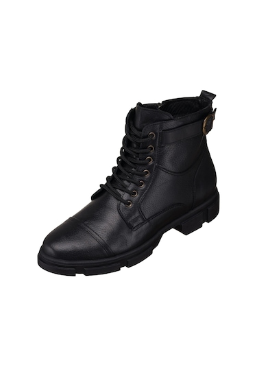 45-46-47-48-49-50 Numara Tr703 Siyah Dana Derisi El İşçiliği Rahat Geniş Kalıp Özel Seri Erkek Bot Siyah