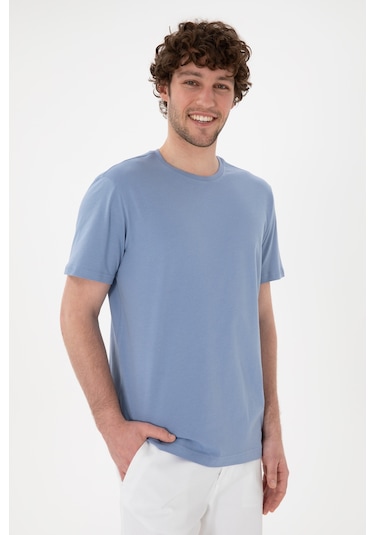 U.S. Polo Assn. Erkek Regular Fit Bisiklet Yaka Mavi Basic Tişört 50305985-VR036 U.S. Polo Assn. Erkek Regular Fit Bisiklet Yaka Mavi Basic Tişört 50305985-VR036