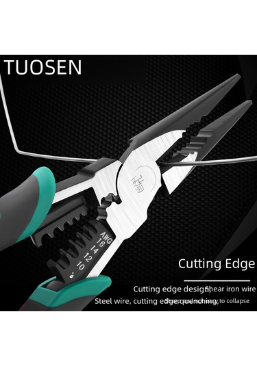 Suofeng Endüstriyel 9 İnç Eşmerkezli Çok Fonksiyonlu Uçlu Pense - Çelik Bıçaklı, Dayanıklı, Zarf Ve Tel İşlemleri İçin Profesyonel Araç