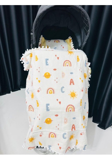 Gökyüzü 90 100 Çift Katlı Pikeli Müslin Battaniye Yastık Ve Alt Açma 3lü Set - Sarı Sarı