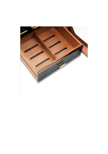 Falconetti Çekmeceli 3 Katlı Siyah Sedir Humidor Puro Kutusu Rd10