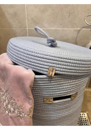 Zengin Design Home Banyo Camaşır Sepeti Zdh-051 Bebe Mavi