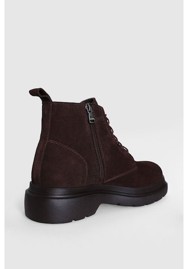 Lufian Marvın Erkek Süet Deri Casual Bot Kahve Siyah