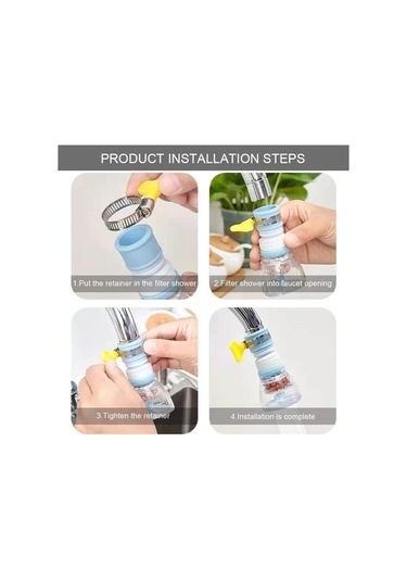 Ter Arıtıcı, Hareketli Mutfak Musluk Başlığı, 360 Derece Dönebilen Lavabo Musluğu Püskürtücüsü, Döner Su Tasarruflu Musluk Havalandırıcı Difüzör Musluk Nozulu Filtre Adaptörü Diğer