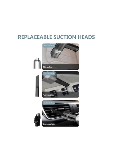Jeemson K-7a Kablolu Siyah Araç Süpürgesi - Yüksek Emme Gücü, Çoklu Filtre, Düşük Gürültü, Farklı Emme Başlıkları İle Ev Ve Araç İçin