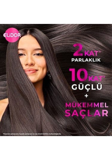 Elidor Güçlü ve Parlak 2'si 1 Arada Şampuan ve Bakım Kremi 3 x 400 ML