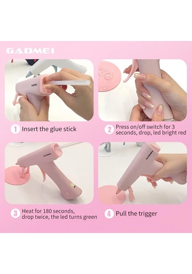 Honeybeeshop Kablosuz Sicak Tutkal Tabancasi Sesli Uyari Tozu Yükseltme Akilli Kapanma Usb-c Sarj 20 Adet 150mm Mini Tutkal Cubuklari