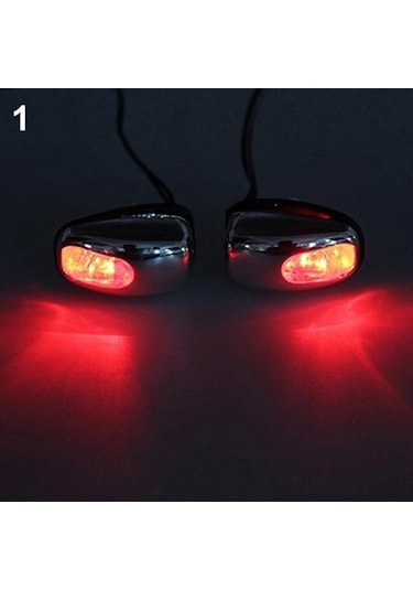 Kırmızı 1 Çift Otomatik Ön Cam Ön Cam Led Işık Püskürtme Jet Nozulu Silecek Yıkama Lambası