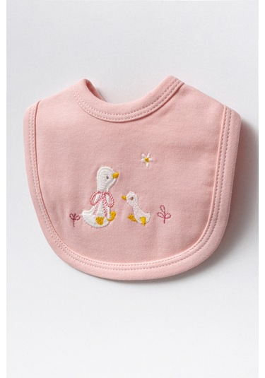 Sevimli Sepetteki Ördek Desenli 10 Parça Kutulu Yenidoğan Hastane Çıkışı Zıbın Seti Pembe