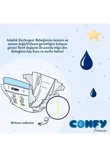 Confy Premium 2 Numara Bebek Bezi Mini 3 - 6 Kg 200 Adet