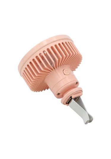 Araba Vent Fanı Çok Fonksiyonlu Usb Arayüz Mini Led Lamp Araç Fan Siyah