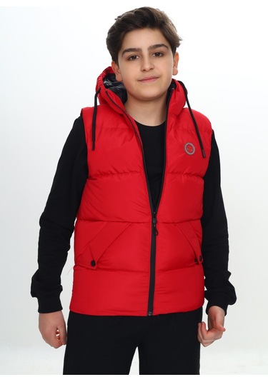 Toontoy Erkek Çocuk Göğsü Armalı Şişme Yelek Kırmızı