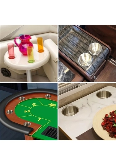 Dashanshop İki Evrensel Paslanmaz Çelik İçecek Tutucu, Medium Boy, Gümüş Renk