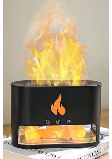 Şömine Hava Nemlendiricisi 4 Renkli Alevli Ve Doğal Taş Hediyeli