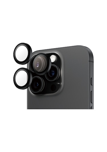 Panzerglass Hoops Apple Uyumlu iPhone 16 Pro 16 Pro Max 17 Pro Siyah Kamera Lens Koruyucu