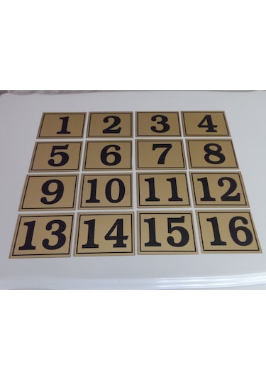 Gendec 6X8 Cm Yapışkanlı No 1'Den 16'Ya