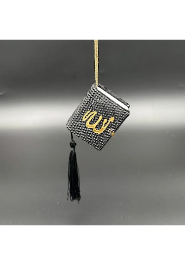 Siyah Taşlı Dikiz Aynası Allah Yazılı Kuran-ı Kerim