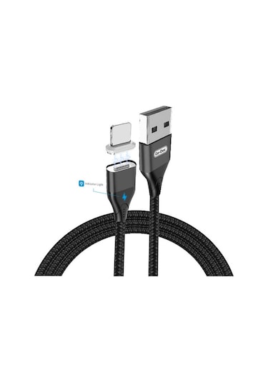 Go Des GD-UC503 1M Magnetik Lightning USB Kablo Siyah