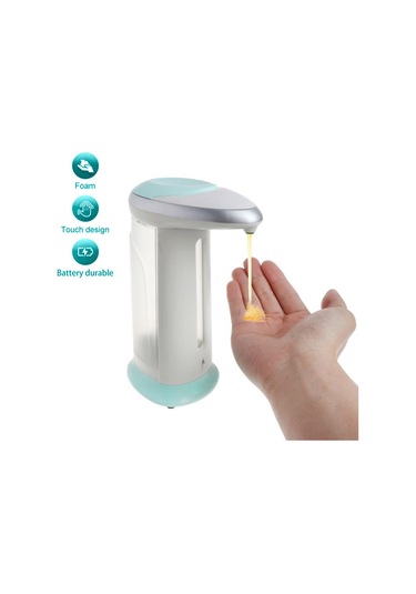 Kangvka Otomatik Sensörlü Sabun Dağıtıcı 400ml - Elle Dokunmadan El Yıkama Jeli, Banyo/mutfak Uygun, Beyaz Abs Malzeme Pil Dahil Değil Diğer