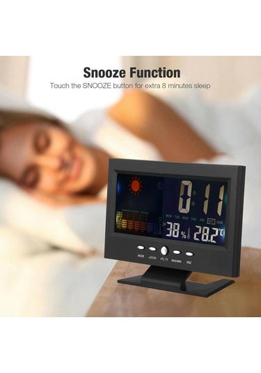 Homyl Led Dijital Projeksiyon Alarmı Zaman Saati Erteleme Hava