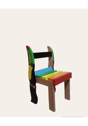 Toucan Ahşap Tamamı El Yapımı Çocuk Sandalyesi