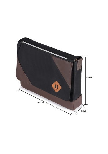 Strong 15.6 Inch Laptop Bölmeli Omuz Askılı Postacı Çantası Kft03 Siyah