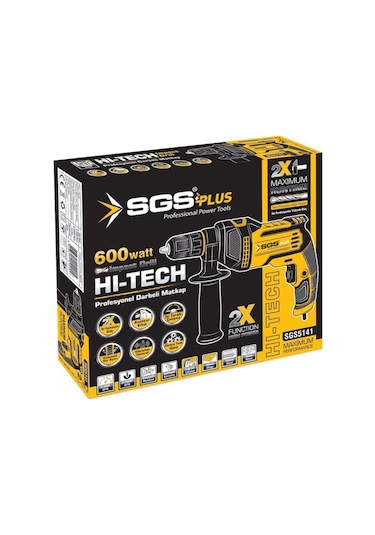 Sgs Plus SGS5141 Darbeli Elektrikli Matkap 600 Watt