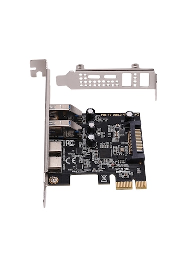 Xurunkeji Pcı Genişletme Kartı 4-port Tip-c+a Usb 3.2 Genişletme Kartı 5gbps Yüksek Hızlı Hub Masaüstü Bilgisayar İçin Sürücüsüz