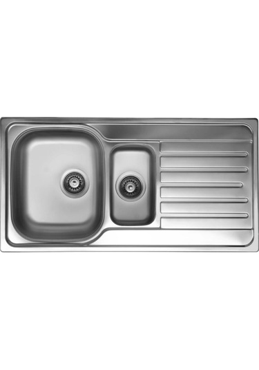 Livinox Dorian 15 1,5 Gözlü 100x50 Sağ Mikro Keten Paslanmaz Çelik Mutfak Eviyesi Inox