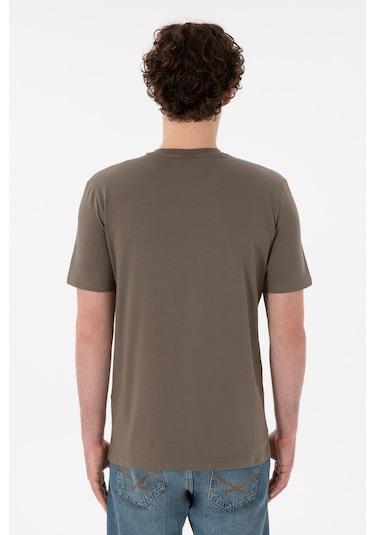 U.S. Polo Assn. Erkek Regular Fit  V Yaka Vizon Basic Tişört 50305858-VR052