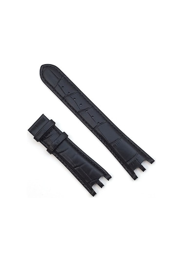 Versace Hakiki Deri Saat Kayışı Kordonu Siyah 22 MM