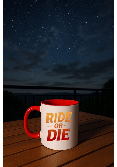 Kupa Motor Ritim - Görselli Bardak Kırmızı